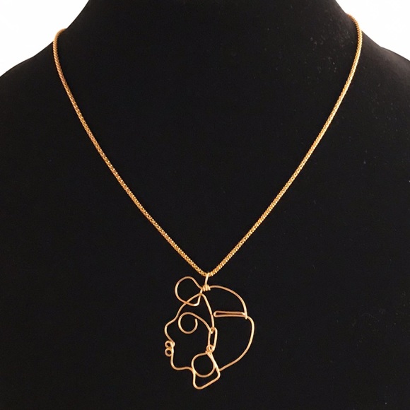 from my shop Jewelry - Gold chain with lady pendant